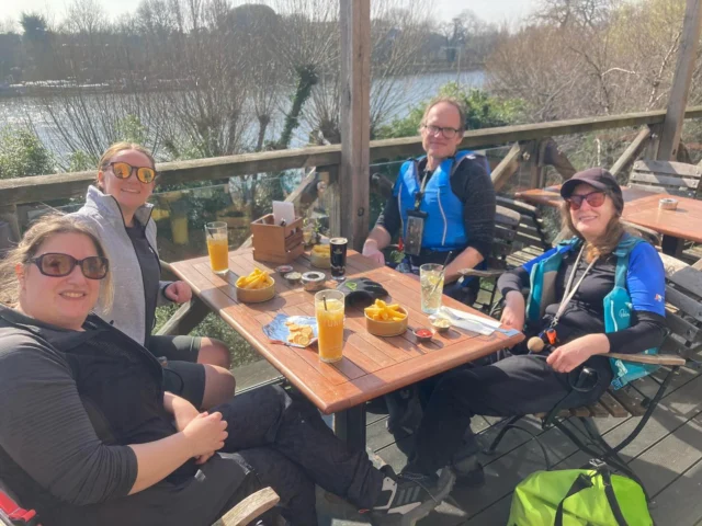 This is the life, chips, sun and kayaking on the river Thames!  #kayak #thames